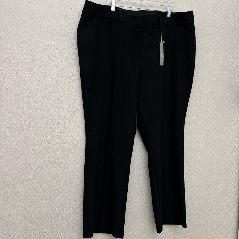 Loft Plus Marisa Trouser Pants Black Size 24 NEW - Picture 4 of 14
